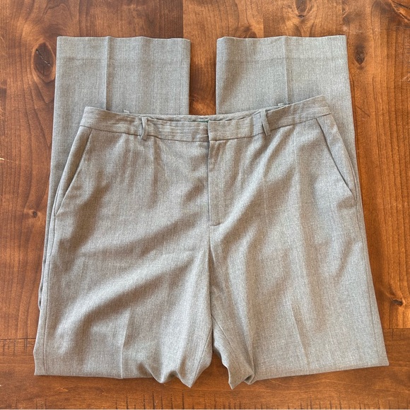 Lauren Ralph Lauren Gray Wool Blend Tailored Trousers Pants Size 14 FLAWED - Picture 2 of 8
